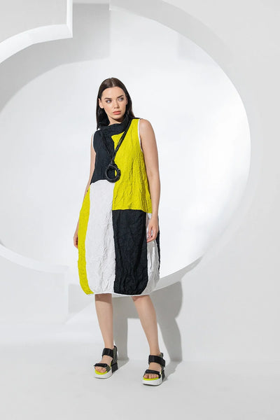 Kozan Color Block Lime Mix Dress