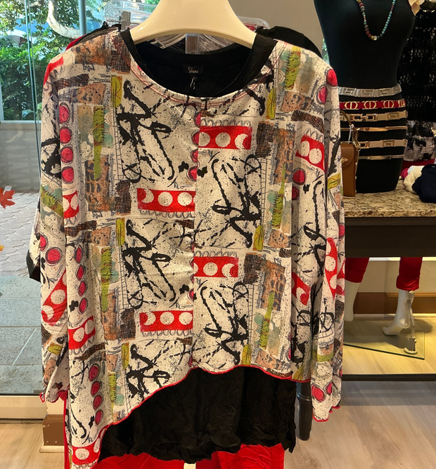 SHANA MESH CIRCLES TOP