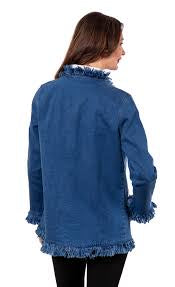 DIZZY LIZZIE FRINGED DENIM JACKET