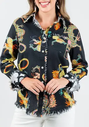 DIZZY LIZZIE TIZZIE DRAGON CAPE COD TOP