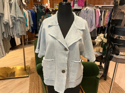 XCVI KENNISON SHORT SLEEVE FLEECE CAPELET