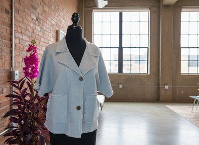 XCVI KENNISON SHORT SLEEVE FLEECE CAPELET