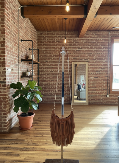 FUN FRINGY BAG WITH CROSSBODY GOLD CHAIN