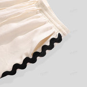 ELPPIS COLOR BLOCK RIC RAC STRAIGHT LEG PANT