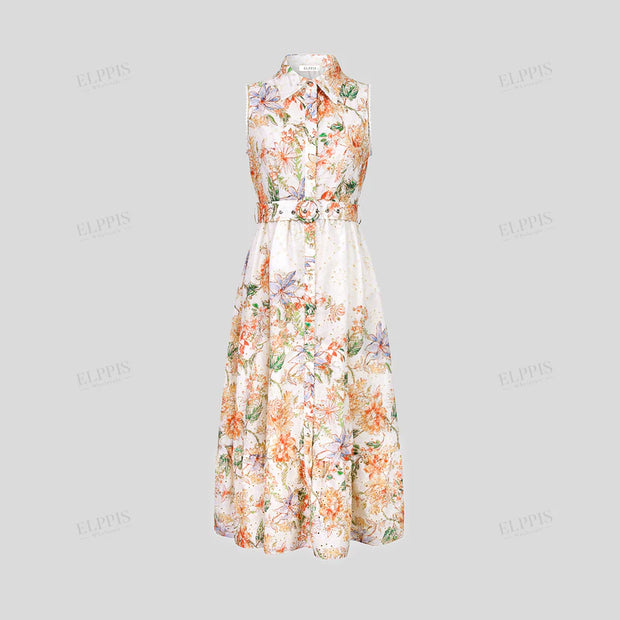 ELLPPIS FLORAL EYELET DRESS
