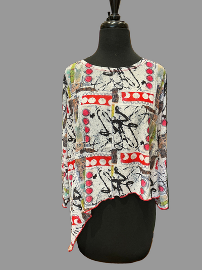 SHANA MESH CIRCLES TOP