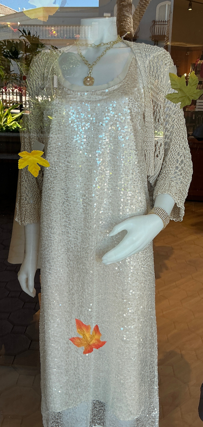 LUVEE SEQUINS MIDI DRESS