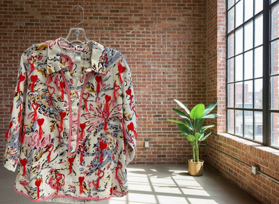 PONG YARN SWEETHEARTS LINEN BLOUSE