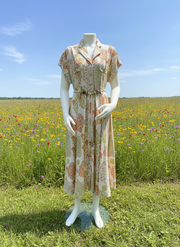 ELPPIS SCROLL FLORAL PRINT DRESS