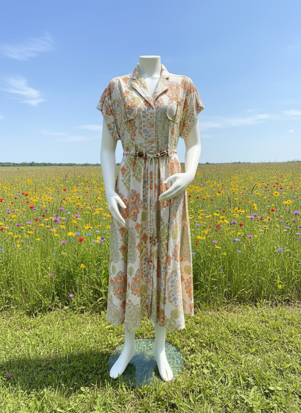 ELPPIS SCROLL FLORAL PRINT DRESS