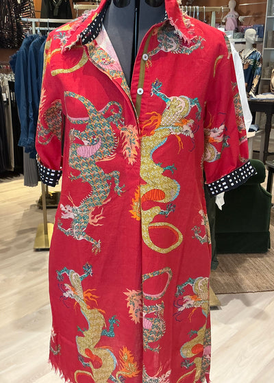 DIZZY LIZZIE RED DRAGON CHATHAM DRESS