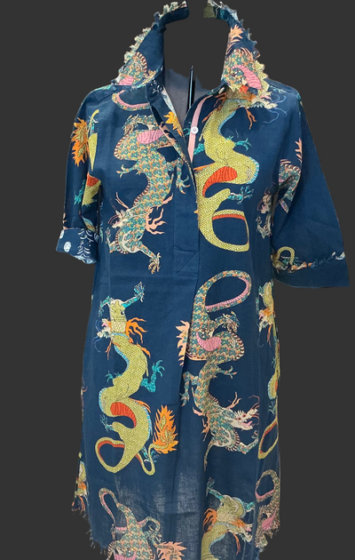 DIZZY LIZZIE NAVY BLUE DRAGON DRESS