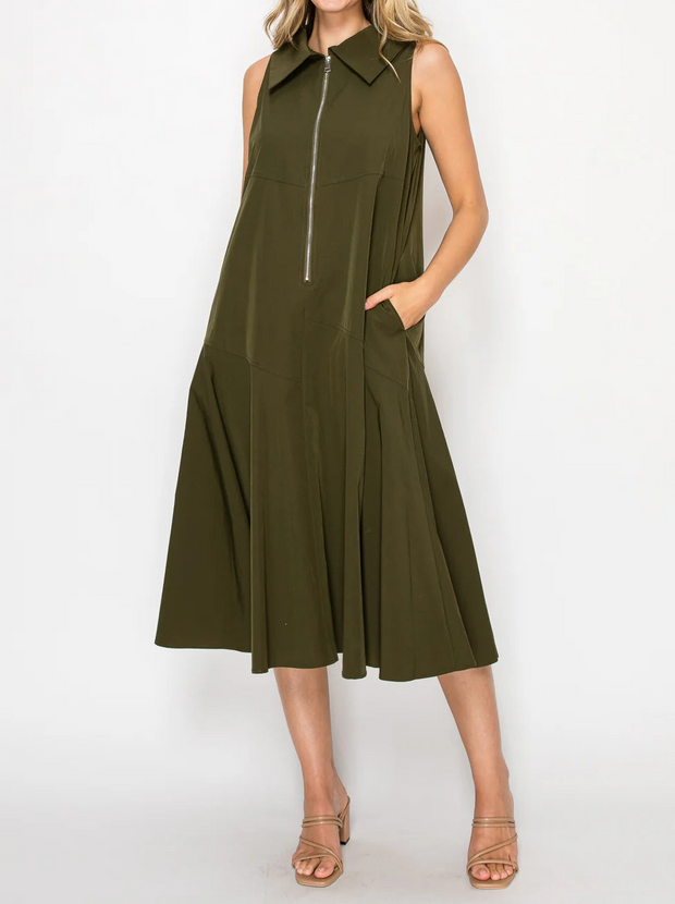 JOH DRESS IN OLIVE
