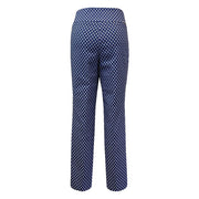 UP PANTS IN BLUE PEACOCK PRINT