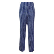 UP PANTS IN BLUE PEACOCK PRINT