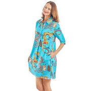 Dizzy Lizzie Chatham Aqua Dragon Dress