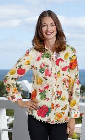 DIZZY LIZZIE TIZZIE CAPE COD TUNIC BOTANICAL PRINT