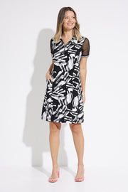 Joseph Ribkoff Sale 50% Off Print Dress with Mesh Sleeve 231150