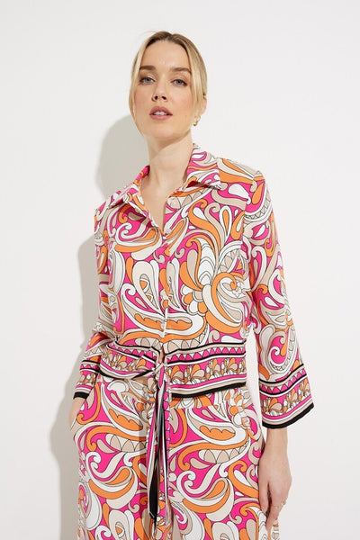 Joseph Ribkoff SALE 50% Off Printed Tie Front Blouse Style 232043