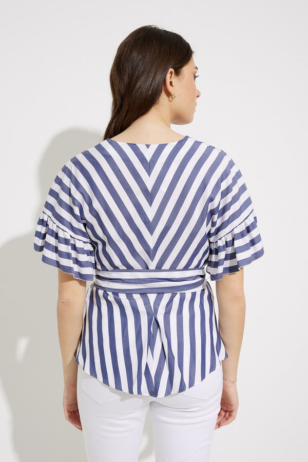 Joseph Ribkoff Sale Stripe Belted Top 232168