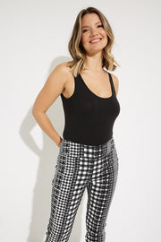 Joseph Ribkoff Sale 50% Off Gingham Cropped Pant