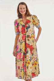 Dizzy Lizzie Montauk Vintage Floral Print Dress