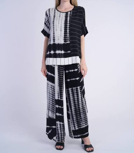 SHANA WIDE LEG SHIBORI TIE DYE PANT