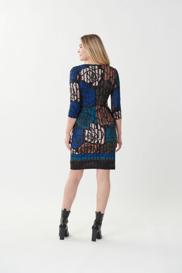 Joseph Ribkoff Black/Multi Floral Dress Style # 223059