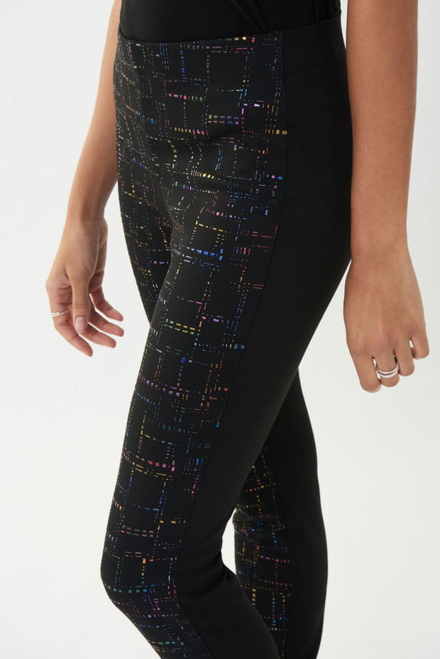 Joseph Ribkoff Black/Multi Abstract Print Pants Style #223248