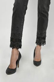Frank Lyman Black Denim Jean Pant Style # 223427U