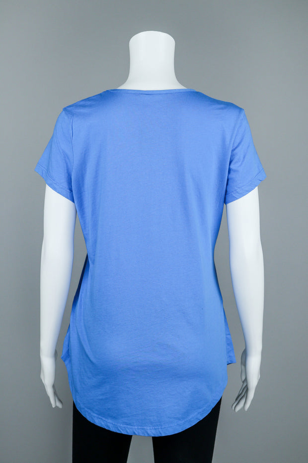 Short Sleeve Cotton Shirt Tail T-Shirt