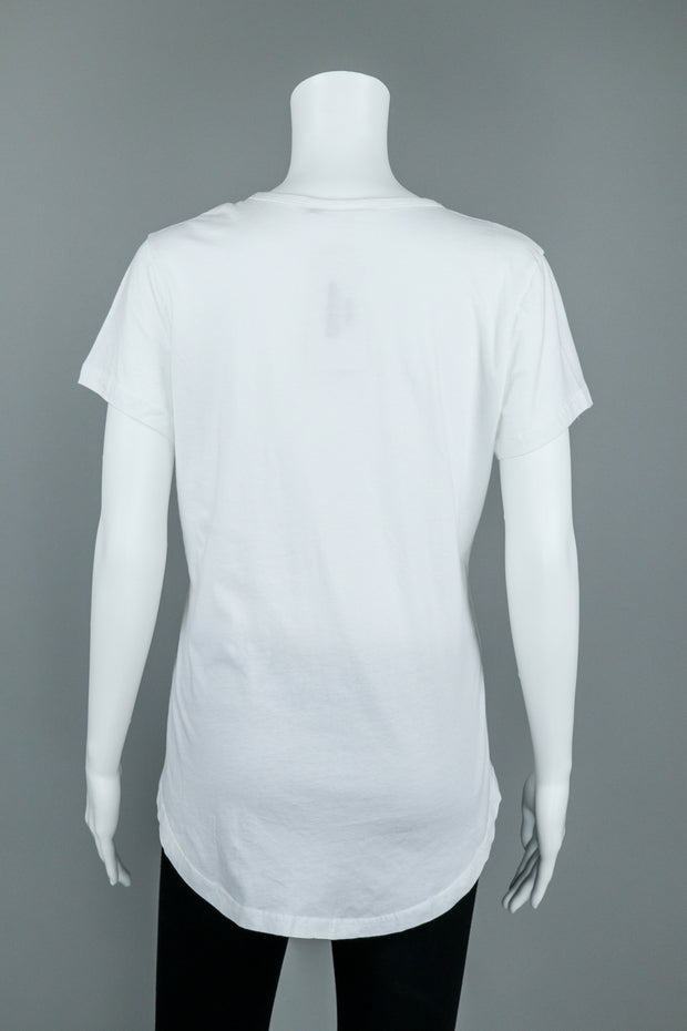 Short Sleeve Cotton Shirt Tail T-Shirt