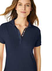 Navy Ella Short Sleeve Polo Style # AA0201
