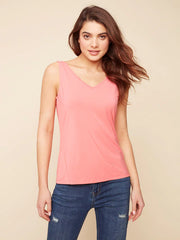 Charlie B Reversible Bamboo-Cami- Coral Style C1243X-730A