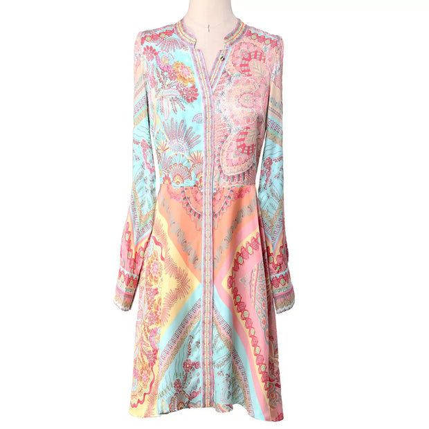 Hale BOB Silk Dress Style #1YAZ6156-Teal