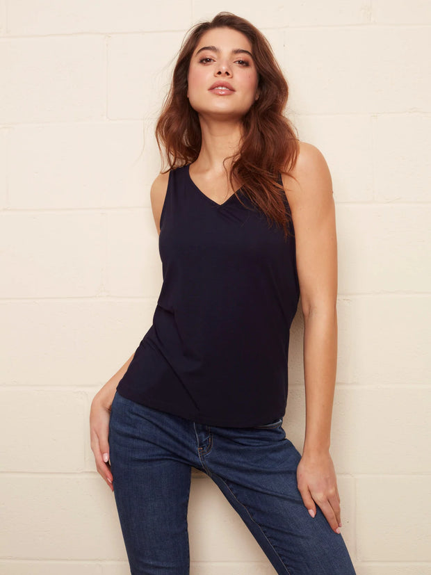 Charlie B Reversible Bamboo Cami Navy Style C1243X-73A