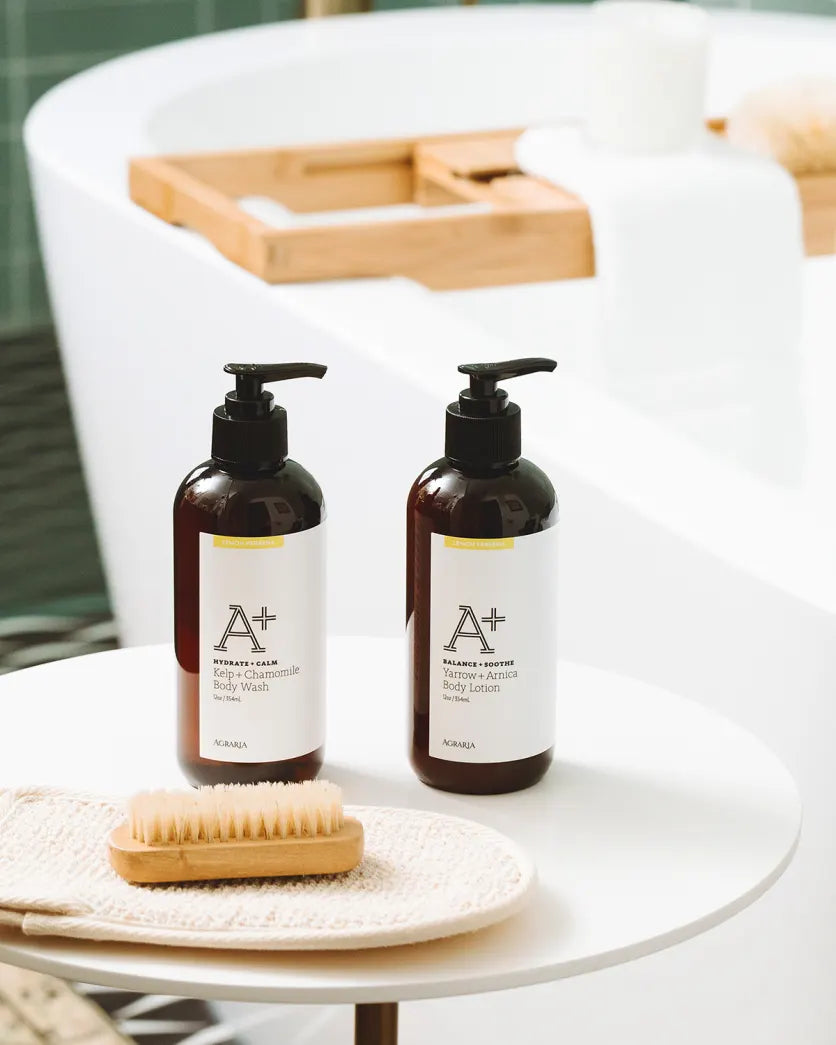 Agraria 12oz/354 ml Lemon Verbena A+ Yarrow + Arnica Body Lotion