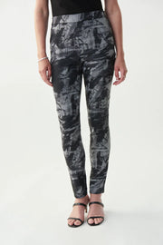 Joseph Ribkoff Black/Gray/White Graphic & Plaid Pants Style # 221136